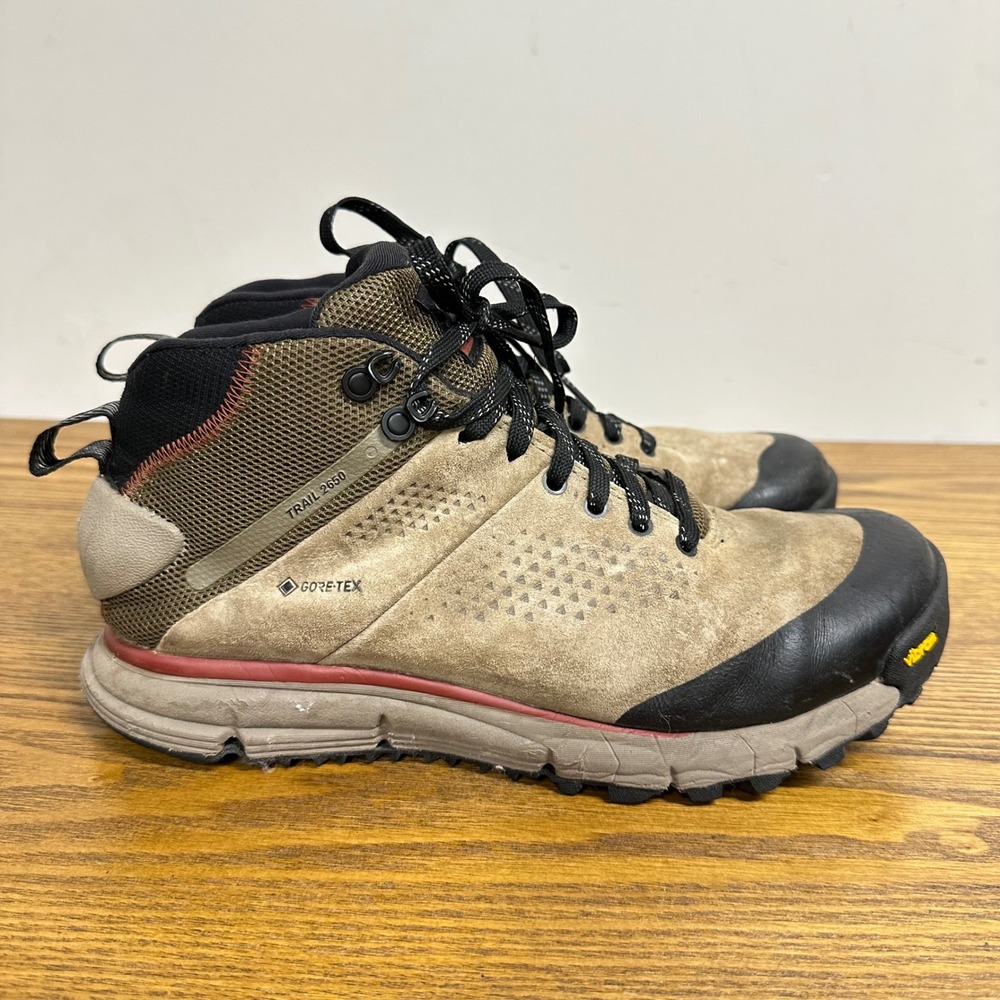 Danner Trail 2650 Mid 4" GTX Mens 8 EE Dusty Olive Tan Waterproof Hiking Boots
